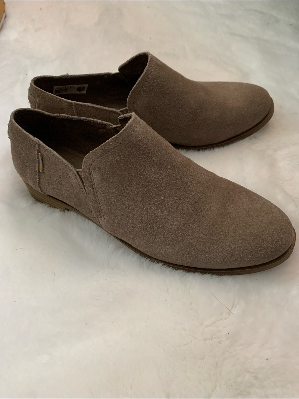 Women's Toms Slip-On Suede Loafers - Taupe